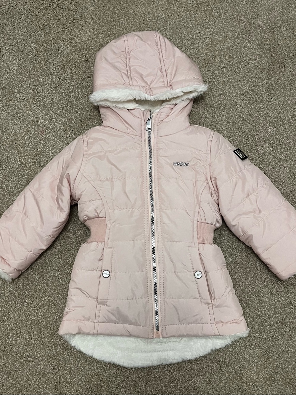 DKNY Girls' Reversible Coat